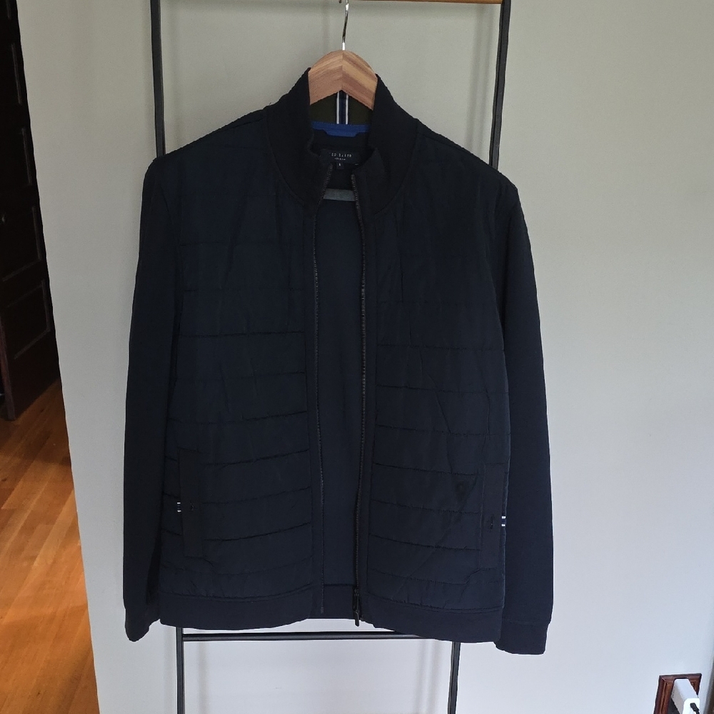 Ted Baker Men's Dark Quilted Puffer Jacket